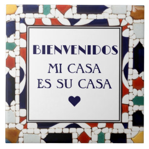 Azulejo De Cerâmica Bem-vindos à Minha Casa É Sua Casa Mosaico Falso d