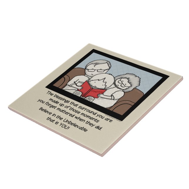 Azulejo De Cerâmica Bênçãos à sua volta (Lateral)