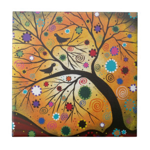 Azulejo De Cerâmica Bendind Branches_Everett, dia do morto, mexicano