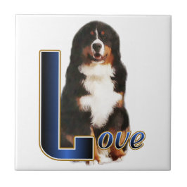 Azulejo De Cerâmica Bernese Mountain Dog Love