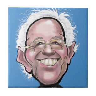 Azulejo De Cerâmica Bernie Sanders Caricature