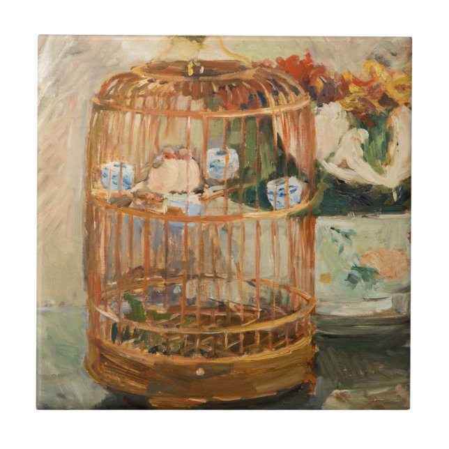 Azulejo De Cerâmica Berthe Morisot - A Gaiola (Frente)