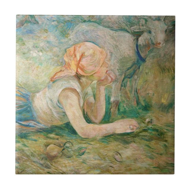 Azulejo De Cerâmica Berthe Morisot - Descanso de Pastores (Frente)