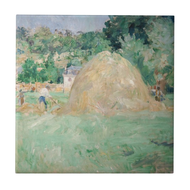 Azulejo De Cerâmica Berthe Morisot - Haystacks em Bougal (Frente)