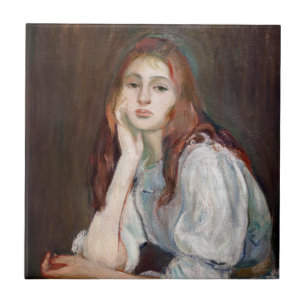 Azulejo De Cerâmica Berthe Morisot - Julie Daydreaming