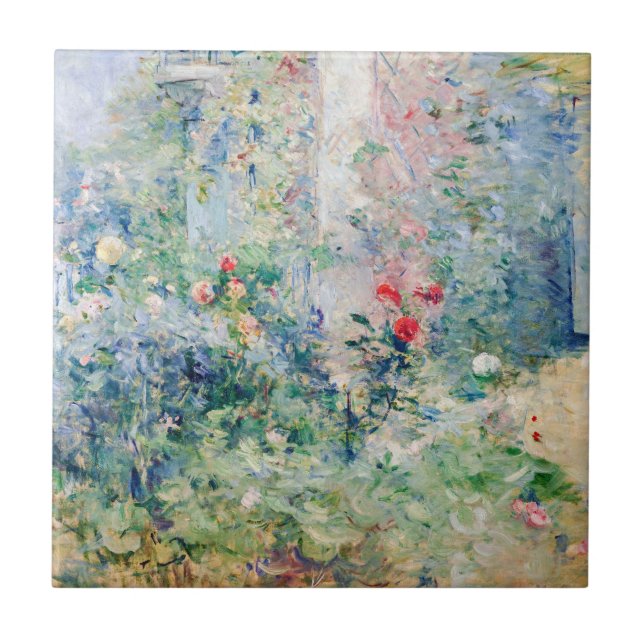 Azulejo De Cerâmica Berthe Morisot - O Jardim de Bougal (Frente)