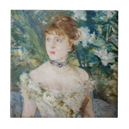 Azulejo De Cerâmica Berthe Morisot - Rapariga pequena em um palhaço
