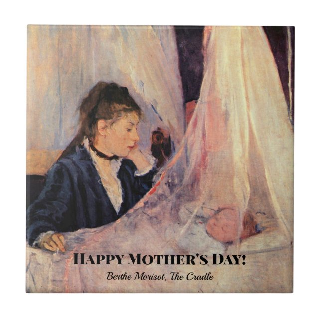 Azulejo De Cerâmica Berthe Morisot, The Cradle, (Frente)