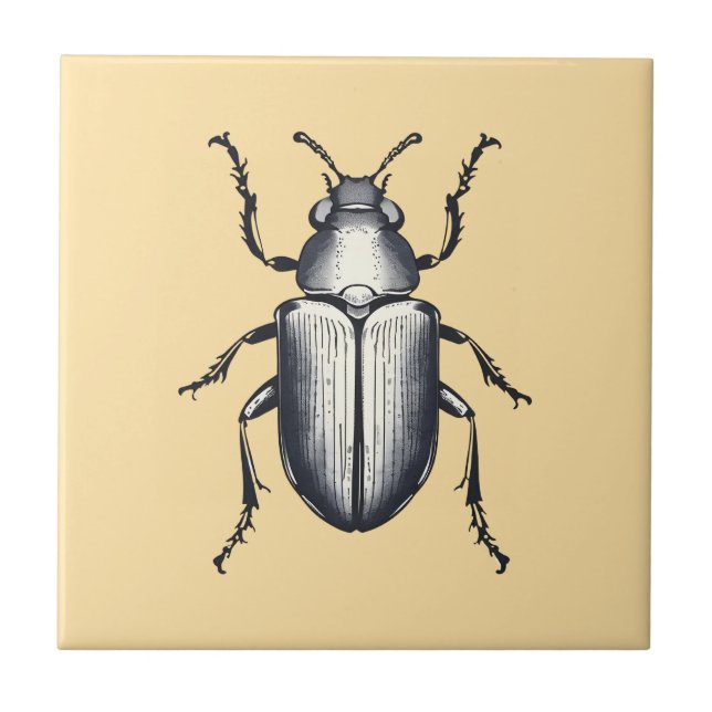 Azulejo De Cerâmica Besouro Negro (Frente)