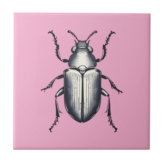 Azulejo De Cerâmica Besouro Negro (Frente)