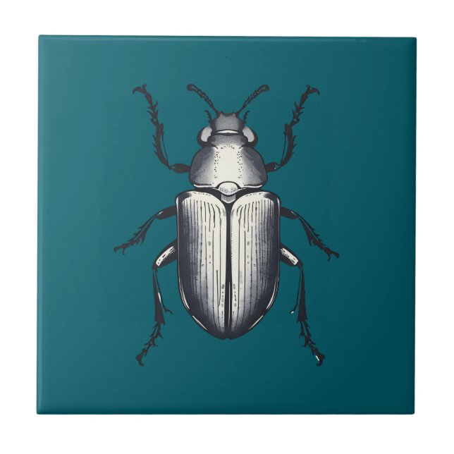 Azulejo De Cerâmica Besouro Negro (Frente)