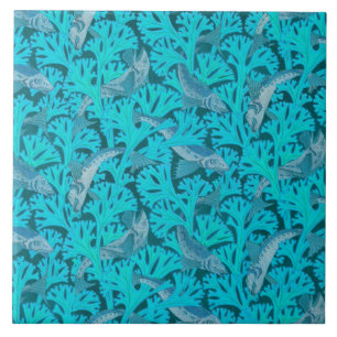 AZULEJO DE CERÂMICA  BESTIÁRIO MÉDIO ESTRANHO, PÁSSARO, BATATAS NA NOIT