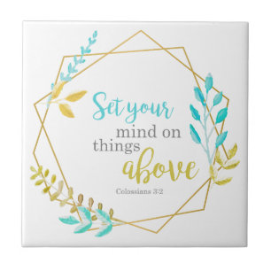 Azulejo De Cerâmica Bíblia Versa Escritura Colossiana Fé Cristã