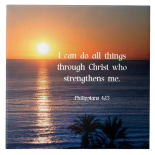 Azulejo De Cerâmica Bíblia verso, Philippians 4:13