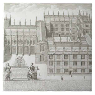 Azulejo De Cerâmica Biblioteca de Bodleian, Oxford, 'de Oxonia