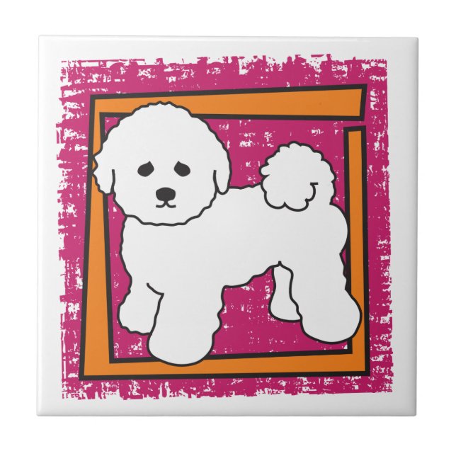 AZULEJO DE CERÂMICA  BICHON FRISE (Frente)