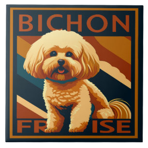 Azulejo De Cerâmica Bichon Frise Cute Puppy