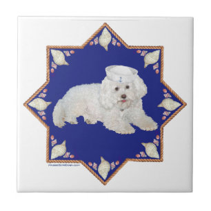 Azulejo De Cerâmica Bichon Frise Náutico