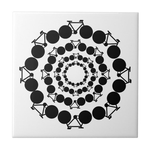 Azulejo De Cerâmica bicicleta - bicicleta + bicicleta (Frente)