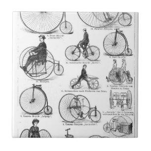 Azulejo De Cerâmica Bicicleta de Roda Alta Penny Farthing
