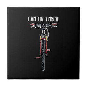 Azulejo De Cerâmica Bicicleta Engraçada Eu Sou O Motor