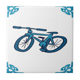Azulejo De Cerâmica Bicicleta Holandesa Azul