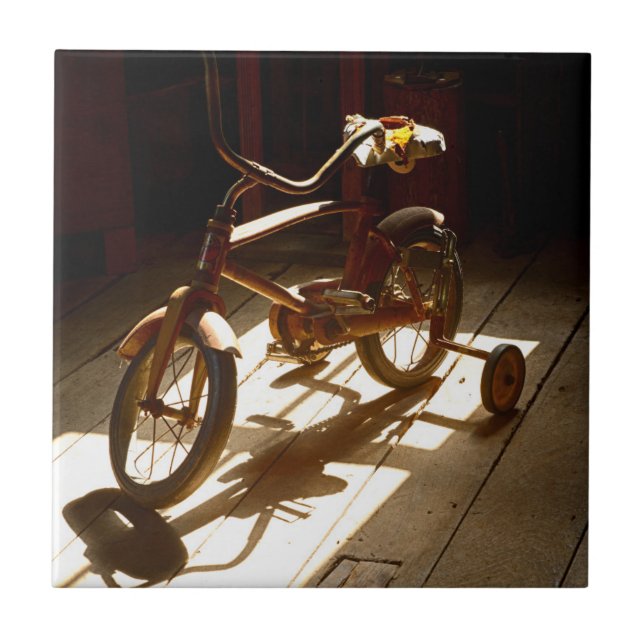 Azulejo De Cerâmica Bicicleta infantil na antiga moenda (Frente)