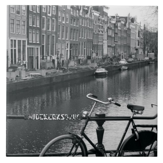 Azulejo De Cerâmica Bicicleta pelo canal (Frente)