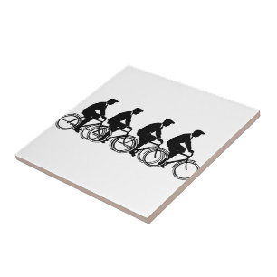 Azulejo De Cerâmica Bicicletas Antigas e Clássicas Ciclista Passeio