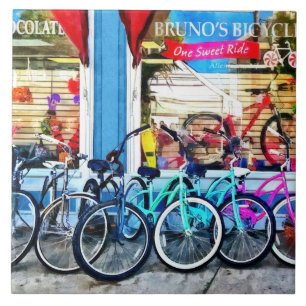 Azulejo De Cerâmica Bicicletas e Chocolate