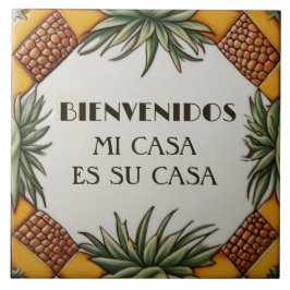 Azulejo De Cerâmica Bienvenidos Mi Casa Es Su Casa Aloe Vera Plant