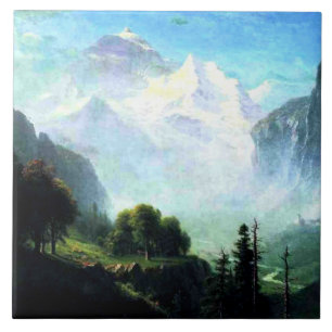 Azulejo De Cerâmica Bierstadt - Cachoeira Staubbach perto de Lauterbru