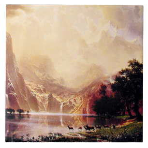 Azulejo De Cerâmica Bierstadt - Entre as Montanhas de Sierra Nevada