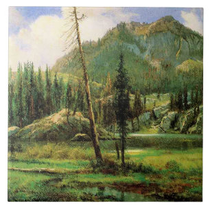 Azulejo De Cerâmica Bierstadt - Montanhas Sierra Nevada,