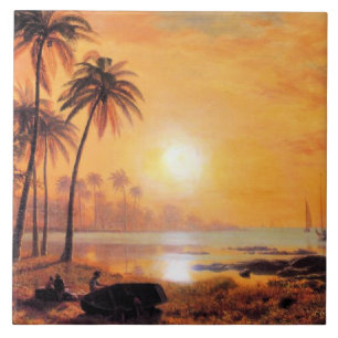 Azulejo De Cerâmica Bierstadt - Paisagem Tropical