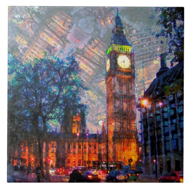Azulejo De Cerâmica Big Ben Londres (Frente)