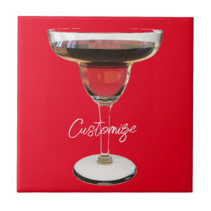 Azulejo De Cerâmica Big Red Margarita Cocktail Beber Thunder_Cove