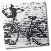 Bike Rustic Black White Vintage