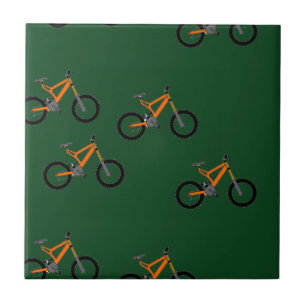 Azulejo De Cerâmica Bikes em verde