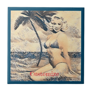 Azulejo De Cerâmica Bikini - Modelo Thunder_Cove da Loira de Kneeling