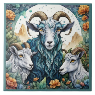Azulejo De Cerâmica Billy Goats Gruff