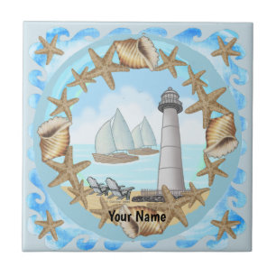 Azulejo De Cerâmica Biloxi Lighthouse