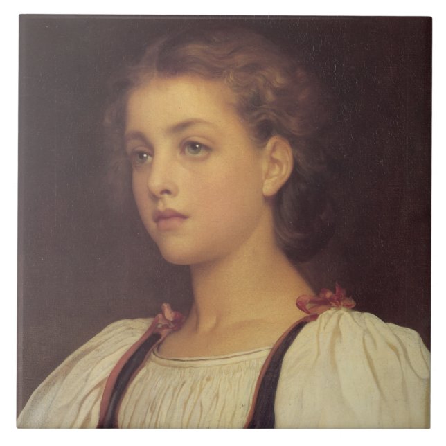 Azulejo De Cerâmica Biondina (por Frederic Leighton) (Frente)