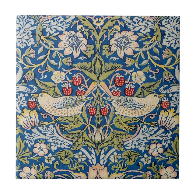 Azulejo De Cerâmica Bird Art Nouveau Design (Frente)