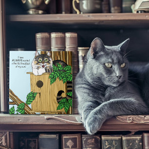 Azulejo De Cerâmica Birdhouse Bed Brefast Cat