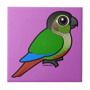 Azulejo De Cerâmica Birdorable Conure Verde-cheeked