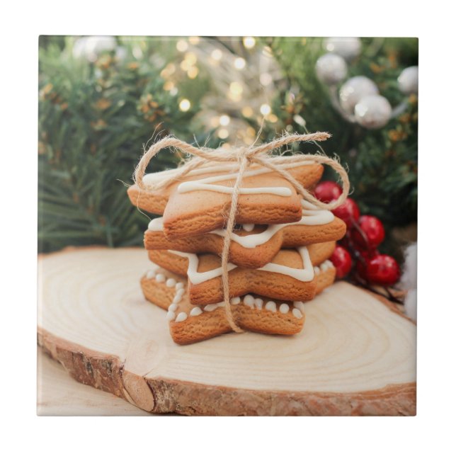 Azulejo De Cerâmica Biscoitos de pão-de-gengala (Frente)