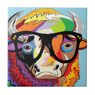 Azulejo De Cerâmica Bisonte "búfalo " do hipster