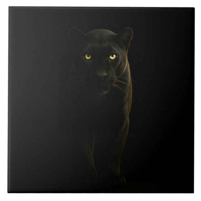 Azulejo De Cerâmica Black 4 Luxe Tile with Black Panther (Frente)
