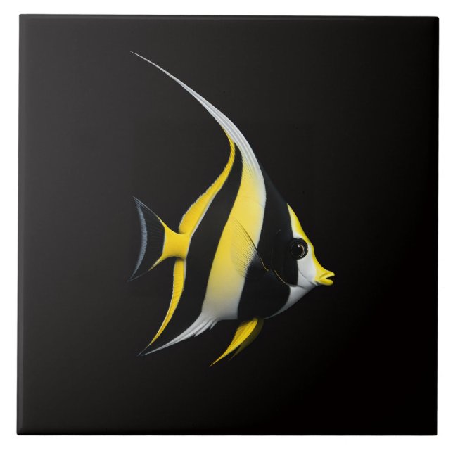 Azulejo De Cerâmica Black 4 Luxe Tile with Moorish Idol (Frente)